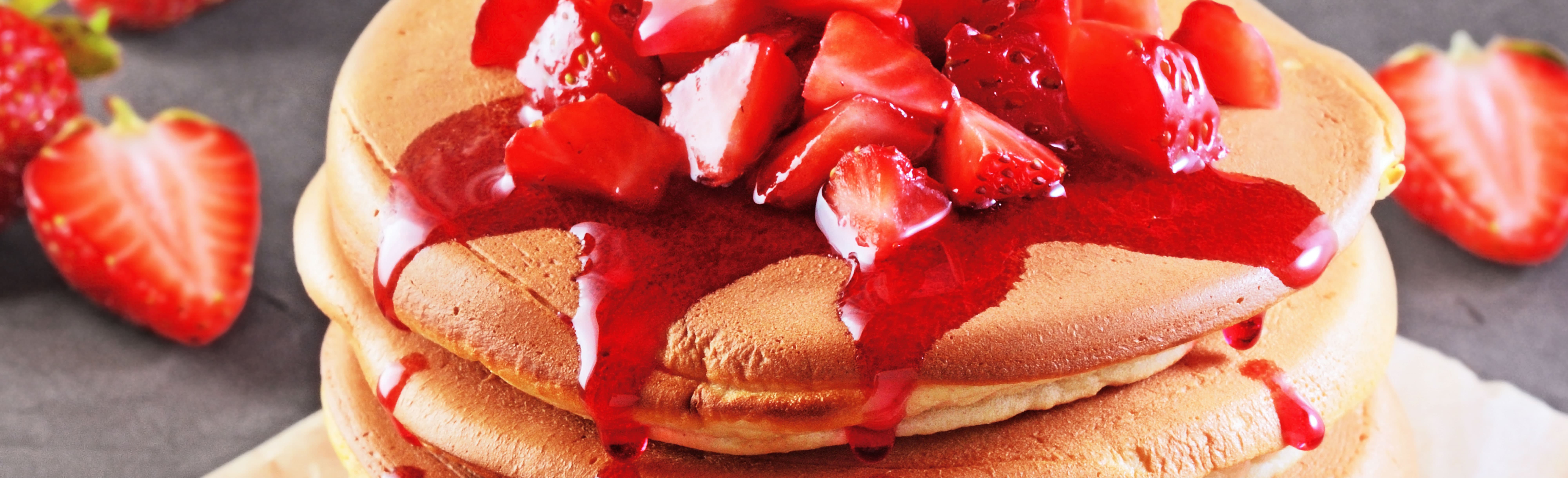 Classic Strawberry Preserve Pancakes